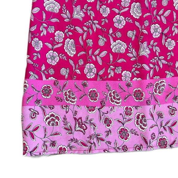 LOFT ~ Women’s Floral Pink/Magenta/White Sleeveless Lightweight Top size XS - Picture 4 of 7